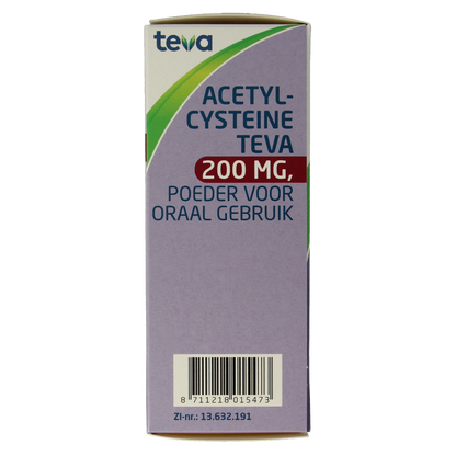 Teva Acetylcysteine 200mg poeder 30 Sachets
