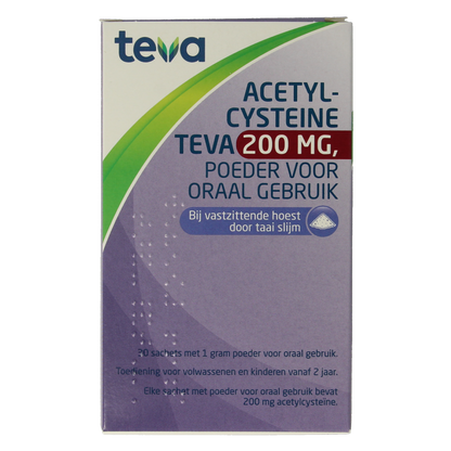 Teva Acetylcysteine 200mg poeder 30 Sachets
