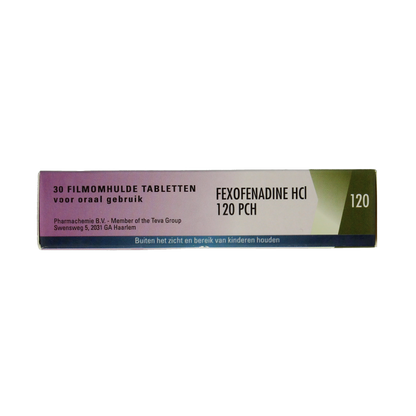 Teva Fexofenadine HCl 120mg 30 Tabletten
