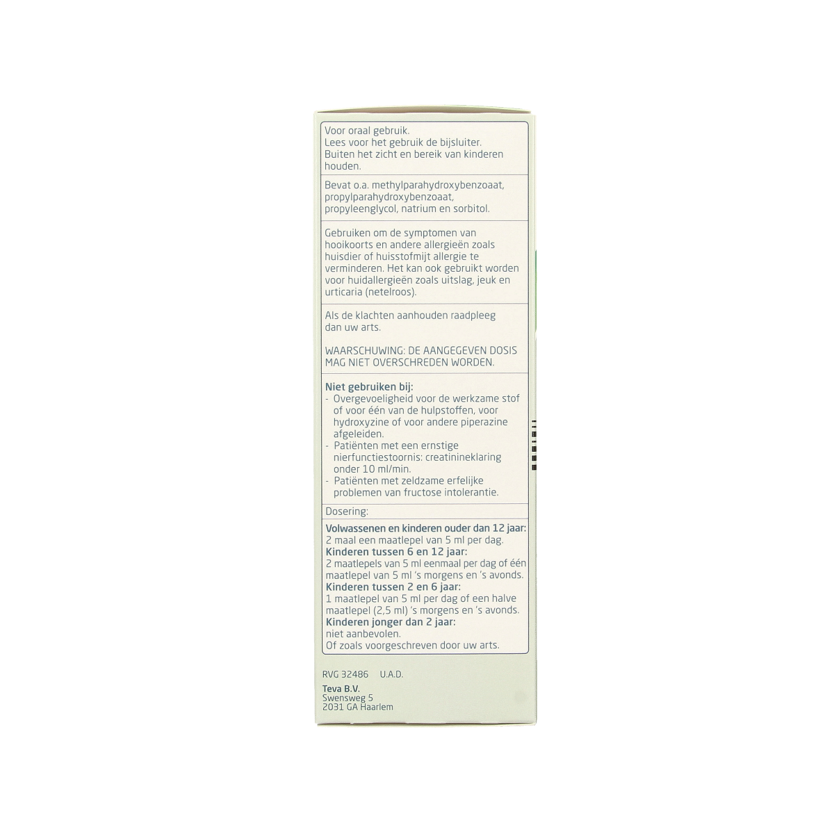 Teva Cetirizine 2HCl 1mg/ml 200.00 Milliliter