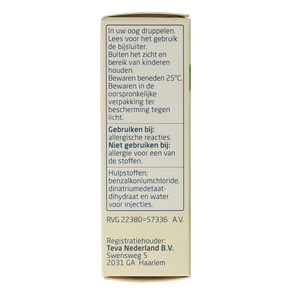 Teva Natriumcromoglicaat 20mg oogdruppels 10.00 Milliliter