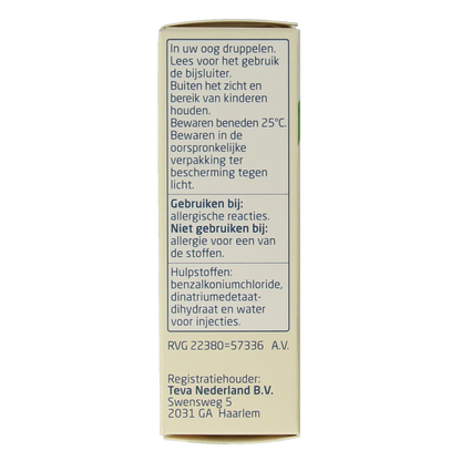 Teva Natriumcromoglicaat 20mg oogdruppels 10.00 Milliliter