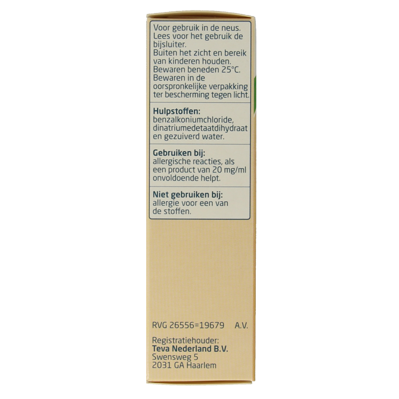 Teva Natriumcromoglicaat 40mg neusspray 10 Milliliter