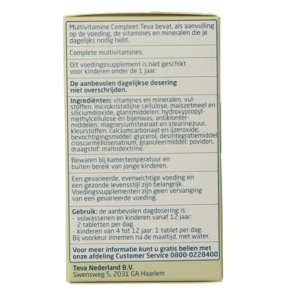 Teva Multivitamine compleet 100 Tabletten