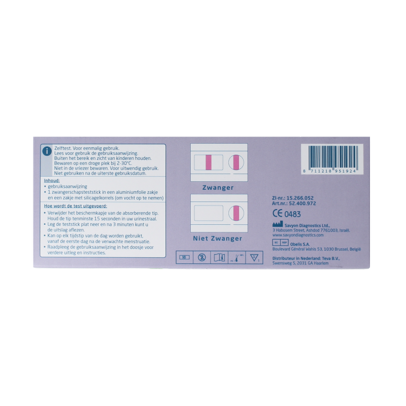 Teva Zwangerschapstest ultra sensitive 1 Stuks