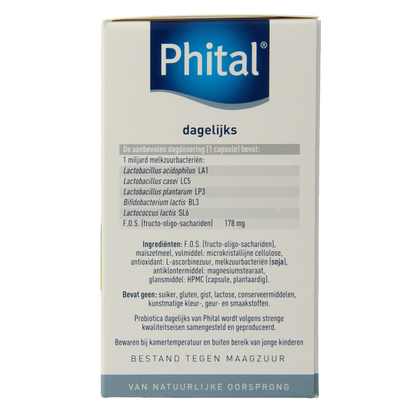 Phital Probiotica daily 60 Vegetarische capsules