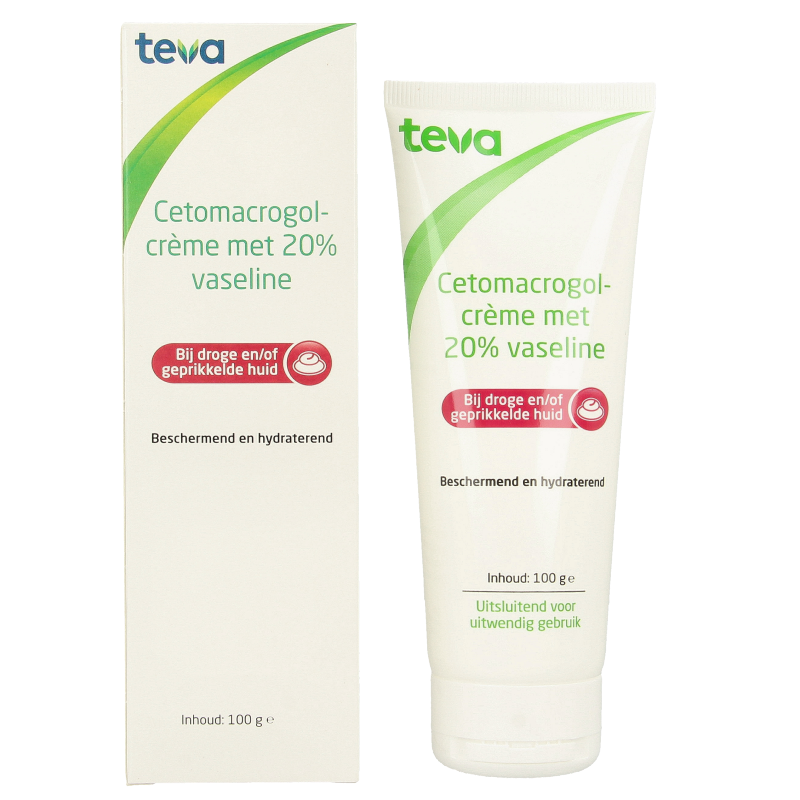 Teva Cetomacrogolcreme 20% vaseline 100 Gram