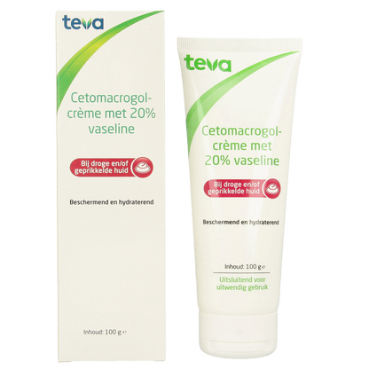 Teva Cetomacrogolcreme 20% vaseline 100 Gram