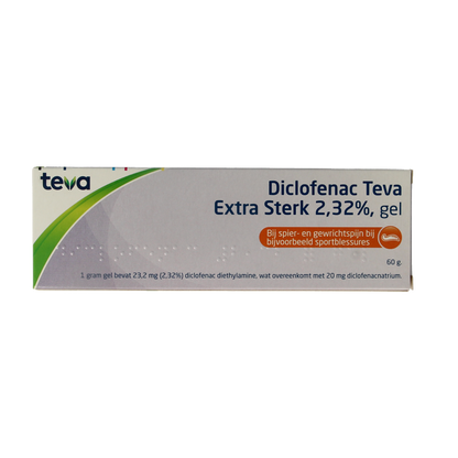 Teva Diclofenac 2,32% extra sterk 60 Gram