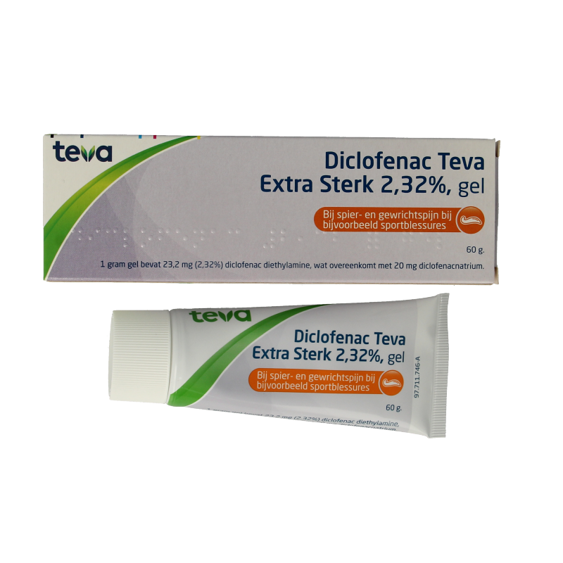 Teva Diclofenac 2,32% extra sterk 60 Gram