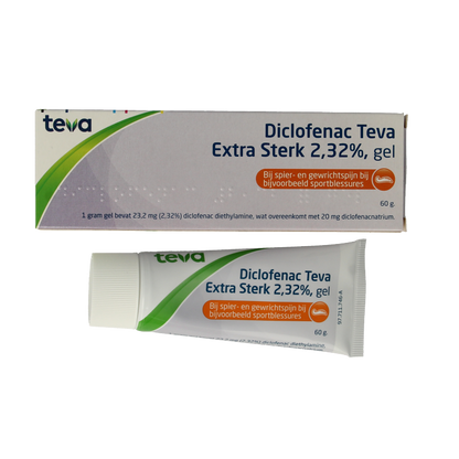 Teva Diclofenac 2,32% extra sterk 60 Gram