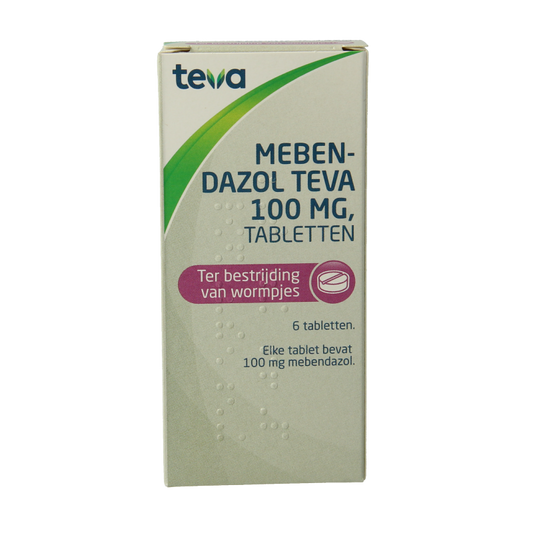 Teva Mebendazol 100mg 6 Stuks