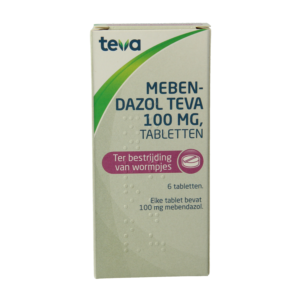 Teva Mebendazol 100mg 6.00 Stuks