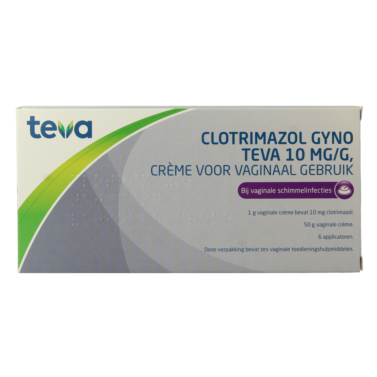 Teva Clotrimazol gyno 10mg creme 50.00 Gram