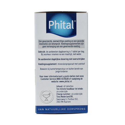 Phital Magnesium 200mg 60 Tabletten