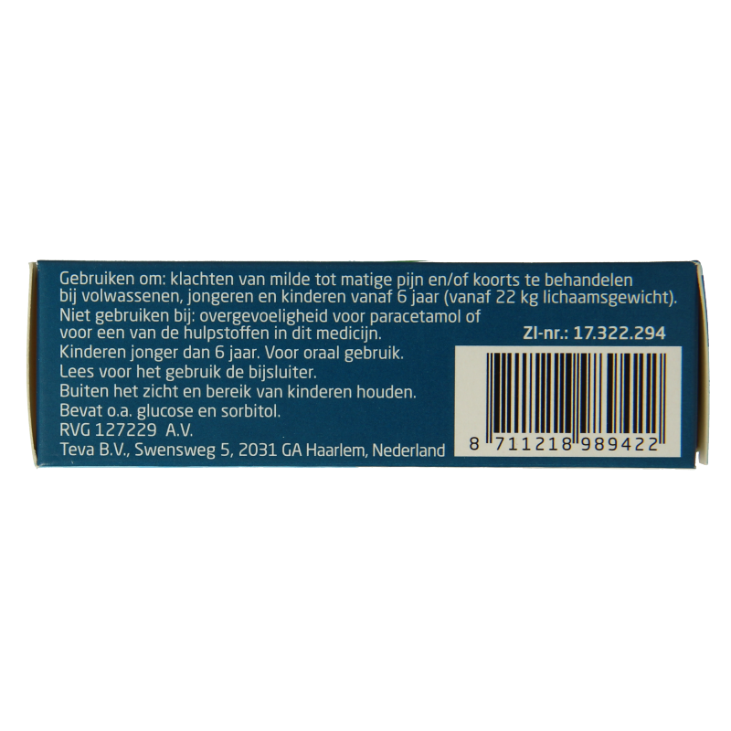 Teva Paracetalgin 500mg 20 Stuks