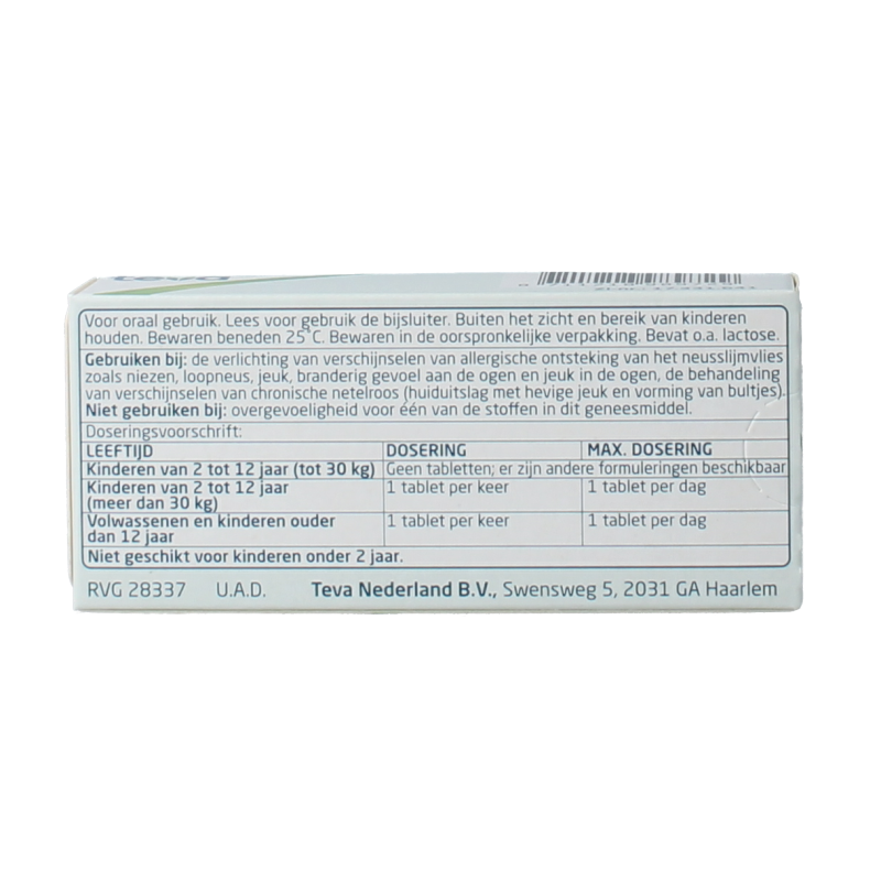 Teva Loratadine 10mg 10 Tabletten