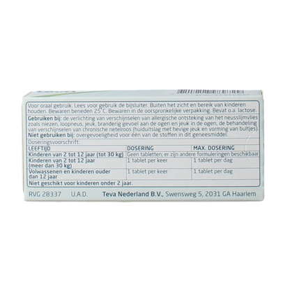 Teva Loratadine 10mg 10 Tabletten