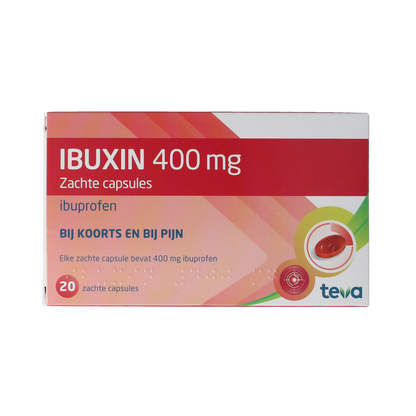 Teva Ibuxin 400mg 20.00 Capsules