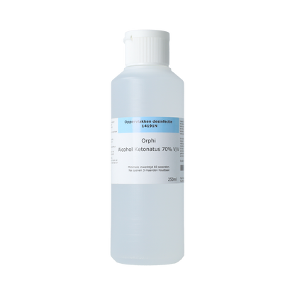 Orphi Alcohol ketonatus 70% klepdeksel 250.00 Milliliter
