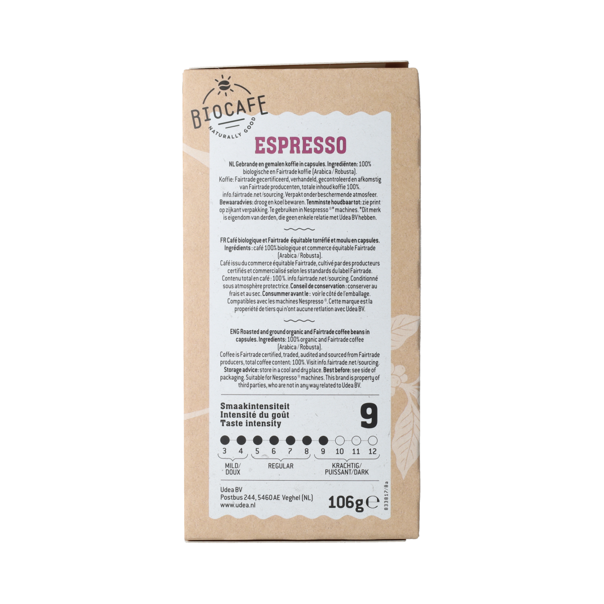 Biocafe Koffiecapcules espresso 20.00 Stuks