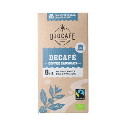 Biocafe Koffiecapsules decafe bio 20.00 Stuks