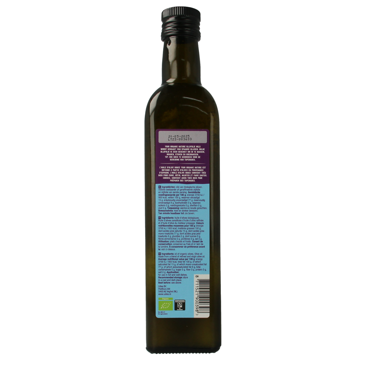 Your Organic Nature Olijfolie mild bio 500.00 Milliliter
