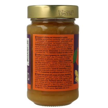 Your Organic Nature Fruit beleg sinaasappel / gember bio 250 Gram
