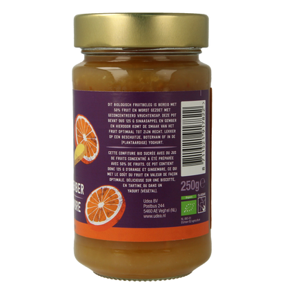 Your Organic Nature Fruit beleg sinaasappel / gember bio 250 Gram