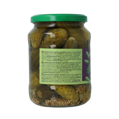 Your Organic Nature Augurken zoetzuur bio 670 Gram