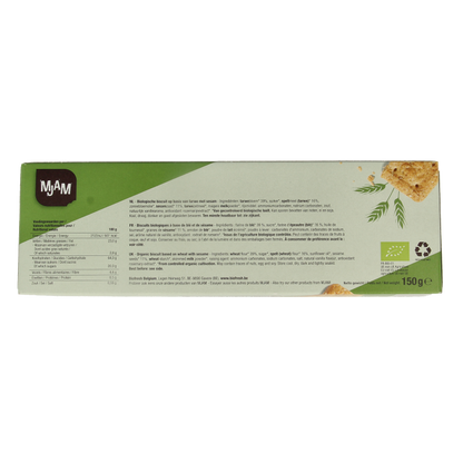 Mjam Biscuits tarwe sesam bio 150 Gram