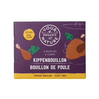 Your Organic Nature Kippenbouillonblokjes helder zonder gist bio 6.00 Stuks