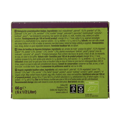 Your Organic Nature Groentebouillonblokjes helder bio 6.00 Stuks