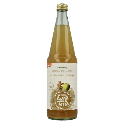 Luna E Terra Appelsap met gember natuurtroebel demeter bio 700.00 Milliliter