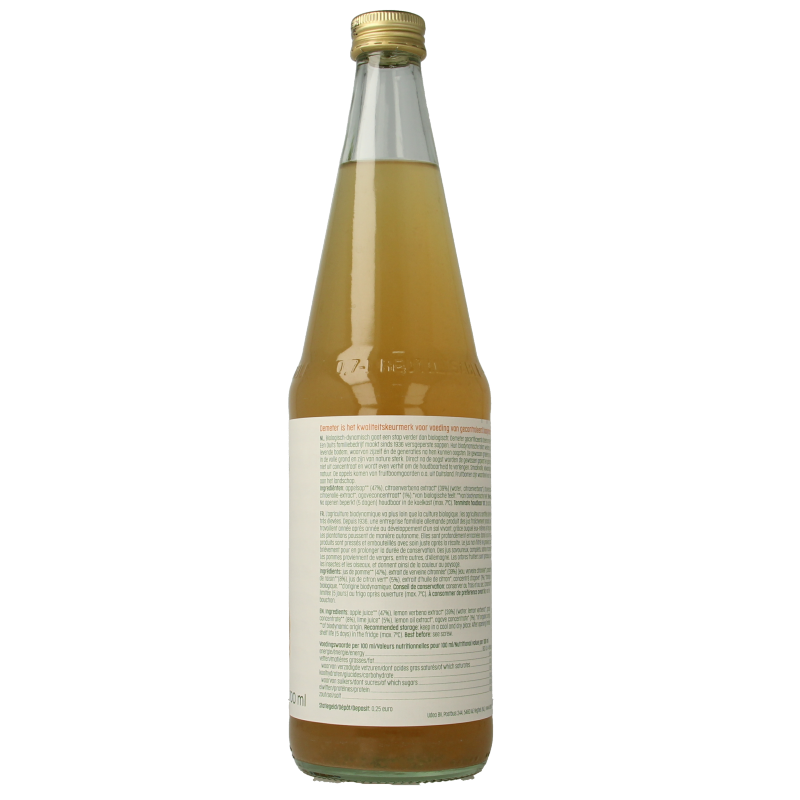 Luna E Terra Appel-limoendrank demeter bio 700 Milliliter