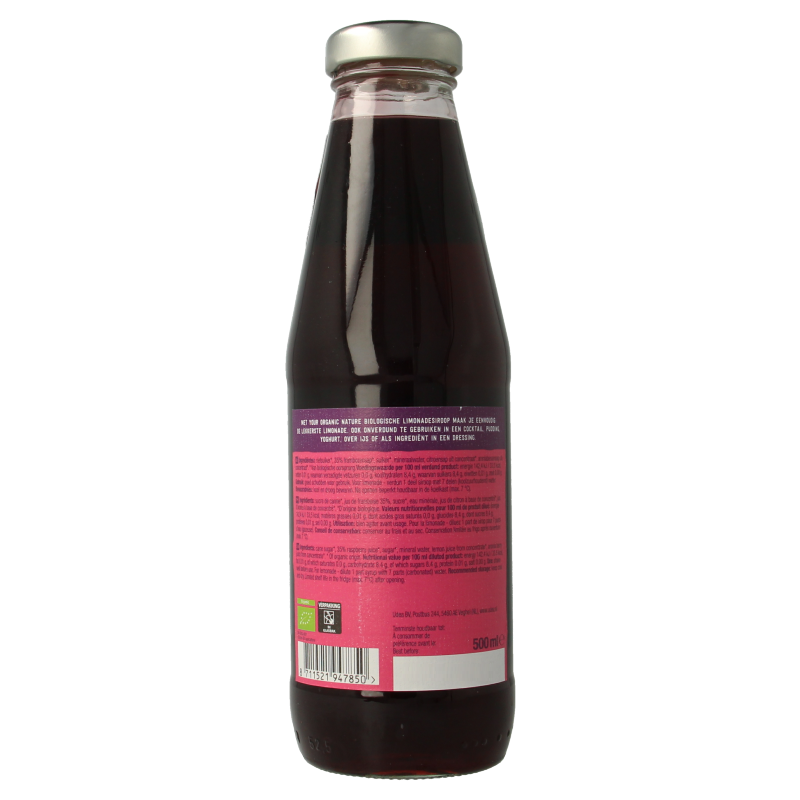 Your Organic Nature Limonadesiroop framboos bio 500 Milliliter