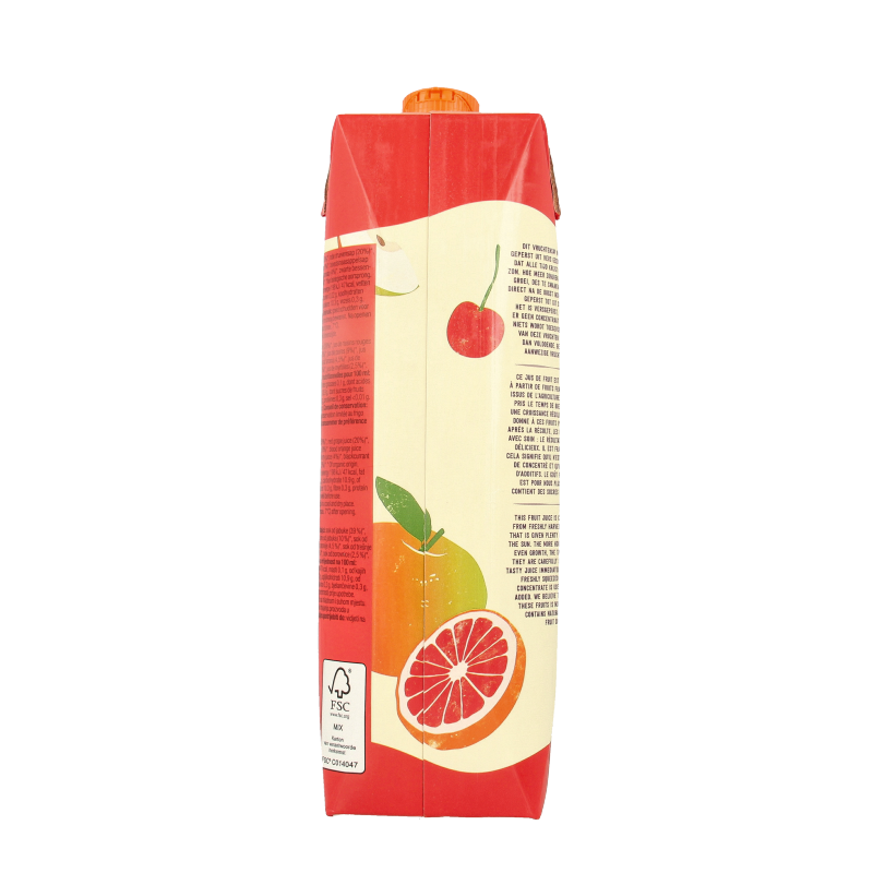 Your Organic Nature Rood fruit sap bio 1 Liter