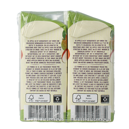 Your Organic Nature Appelsap 200ml bio 6 Stuks
