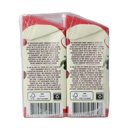 Your Organic Nature Rood fruitsap 200 ML bio 6.00 Stuks