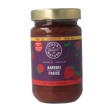 Your Organic Nature Fruitbeleg aardbei bio 375.00 Gram