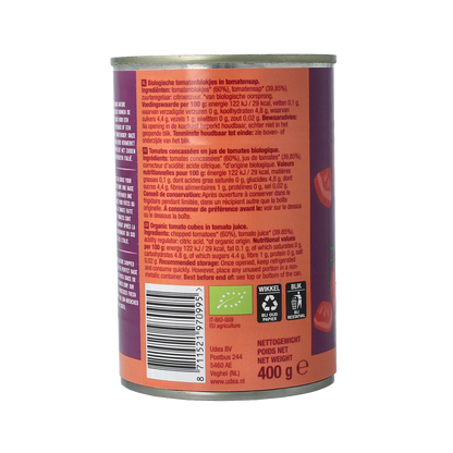 Your Organic Nature Tomatenblokjes bio 400.00 Gram