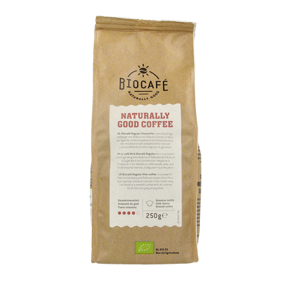 Biocafe Filterkoffie regular bio 250 Gram