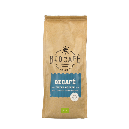 Biocafe Filterkoffie cafeinevrij/decaf bio 250 Gram