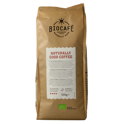 Biocafe Koffiebonen regular bio 500 Gram