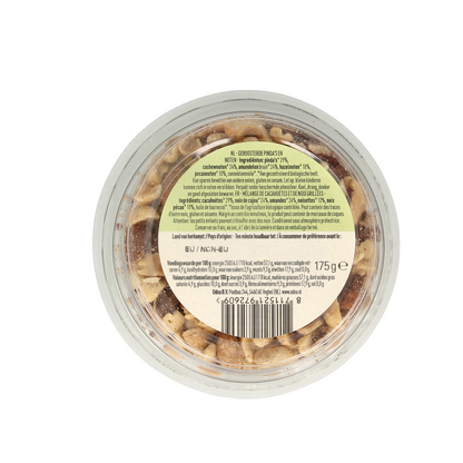 Nice & Nuts Notenmix met pinda zonder zeezout geroosterd bio 175 Gram