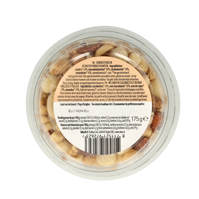 Nice & Nuts Macadamia mix met zeezout geroosterd bio 175 Gram