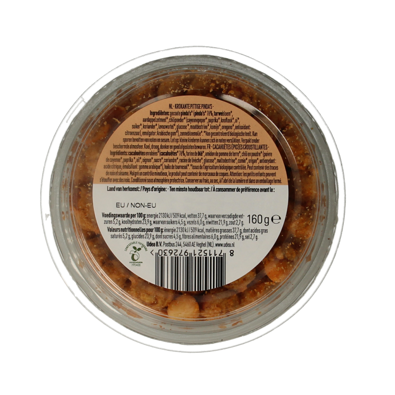 Nice & Nuts Pinda's met katjang pedis geroosterd bio 160 Gram