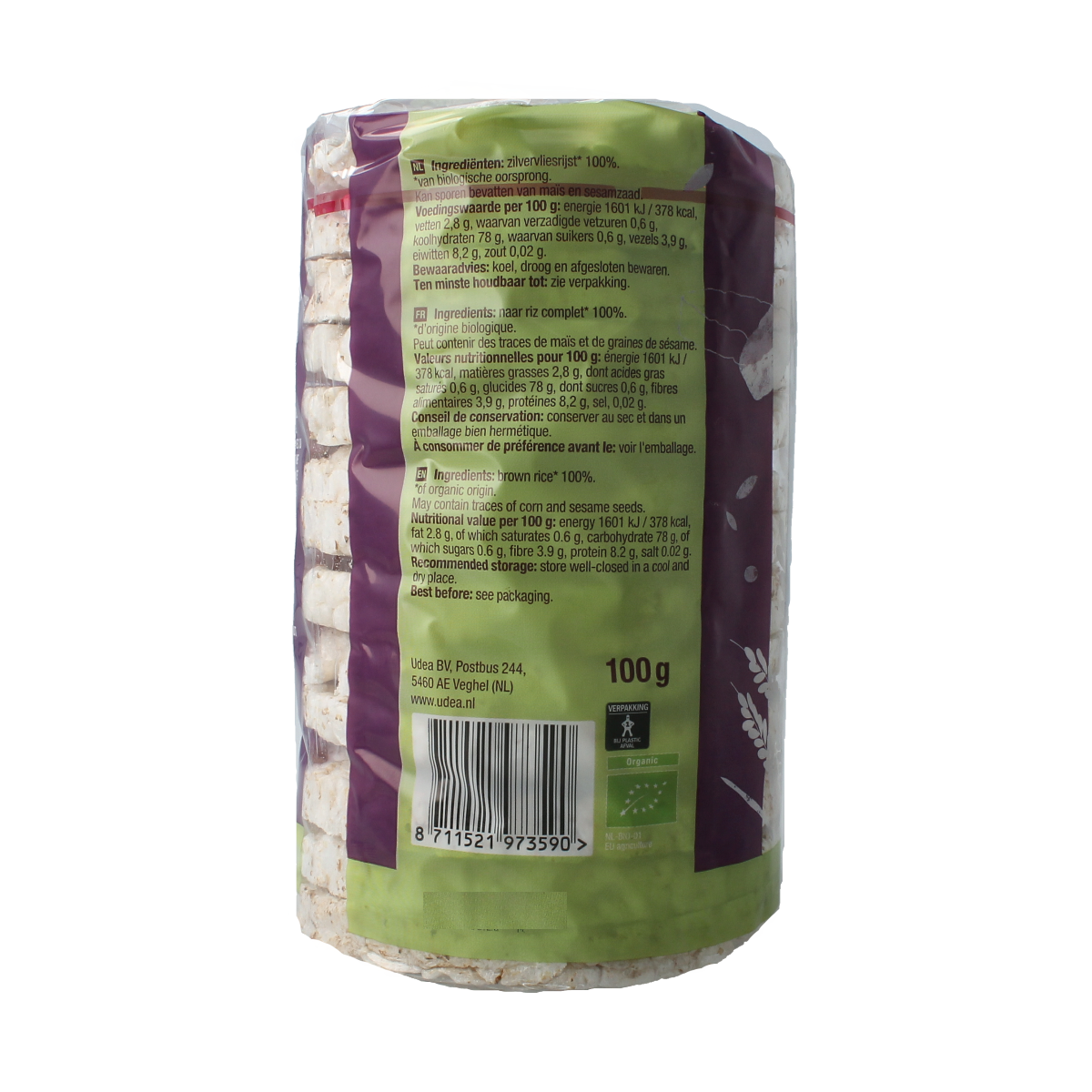 Your Organic Nature Rijstwafels ongezouten bio 100.00 Gram