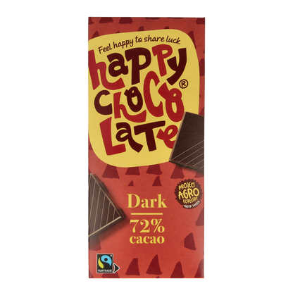 Happy Chocolate Puur 72% bio 85.00 Gram