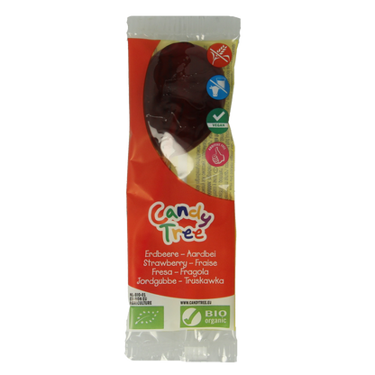 Candy Tree Aardbei lollie bio 1 Stuks